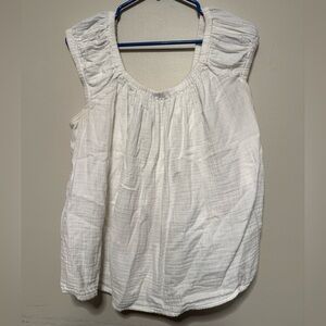 Old Navy White Cap Sleeve Blouse